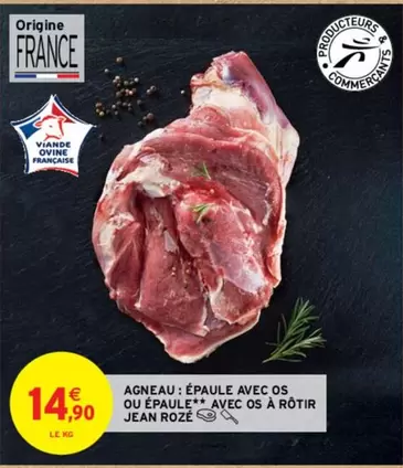 Épaule d'Agneau Avec Os à Rôtir Jean Rozé - Produit Savoureux