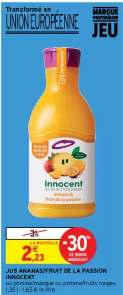 innocent - jus ananas/fruit de la passion