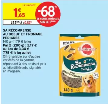 pedigree - sa récompense au bouf et fromage