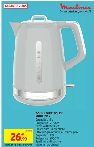 Moulinex - Bouilloire Soleil