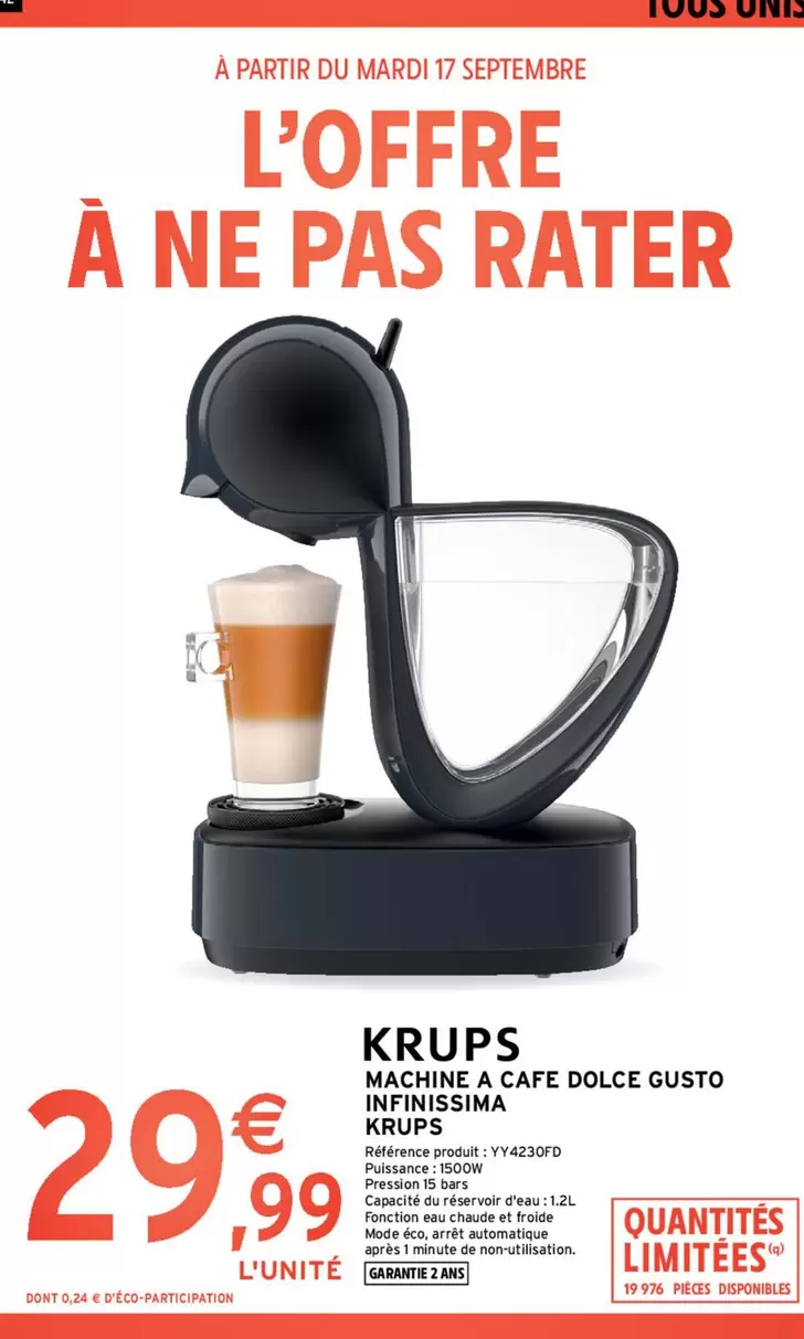 Krups - Machine Cafe Dolce Gusto Refresida