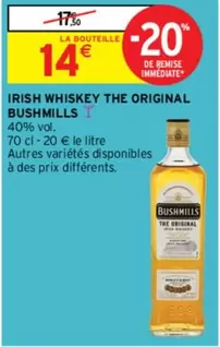 bushmills - irish whiskey the original