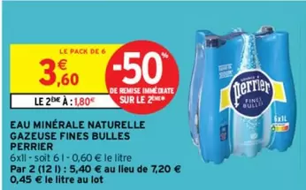 Perrier : Eau Minérale Naturelle Gazeuse aux Fines Bulles - Découvrez la fraîcheur pétillante !