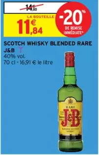 j&b - scotch whisky blended rare