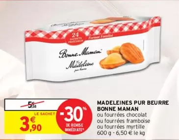 Bonne maman - Madeleines Pur Beurre offre à 3,9€ sur Intermarché Contact