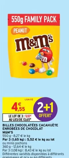 M&M's : Billes Chocolatées Cacahuète Enrobées De Chocolat - Délicieuses et Croquantes !