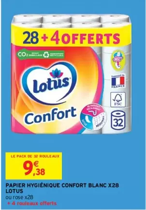 Lotus - Papier Hygiénique Confort Blanc X28