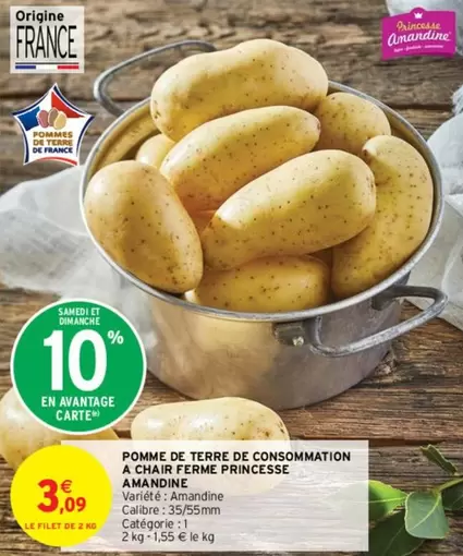 Pomme de Terre Amandine : Chair Ferme et Savoureuse - Idéale pour vos Recettes !