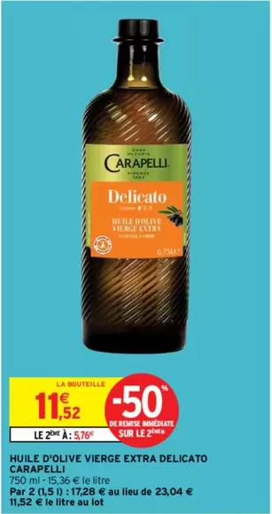 carapelli - huile d'olive vierge extra delicato