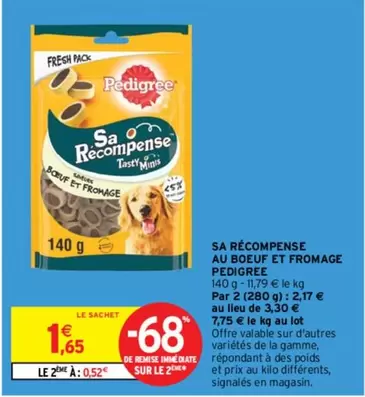 Pedigree - Sa Récompense Au Boeuf Et Fromage