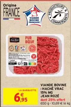 Jean Rozé - Viande Bovine Hache Vrac 15% Mg