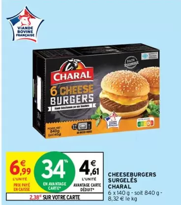 Charal - Cheeseburgers Surgelés