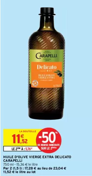 Carapelli - Huile D'olive Vierge Extra Delicato