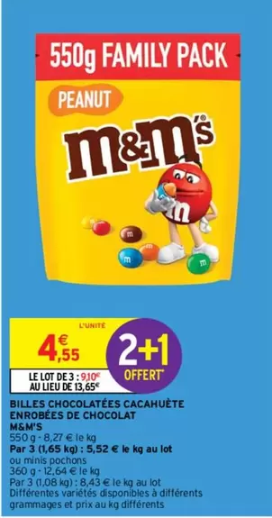 M&M's : Billes Chocolatées Cacahuète Enrobées De Chocolat - Délicieuses et Croquantes