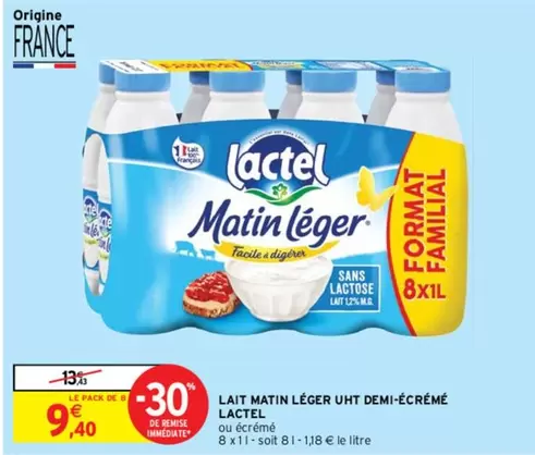 Lactel - Lait Matin Léger Uht Demi-écrémé