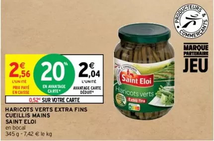 Saint Eloi - Haricots Verts Extra Fins Cueillis à la Main - Produit de qualité supérieure