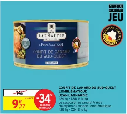 Confit de Canard du Sud-Ouest - L'Emblématique par Jean Larnaudie