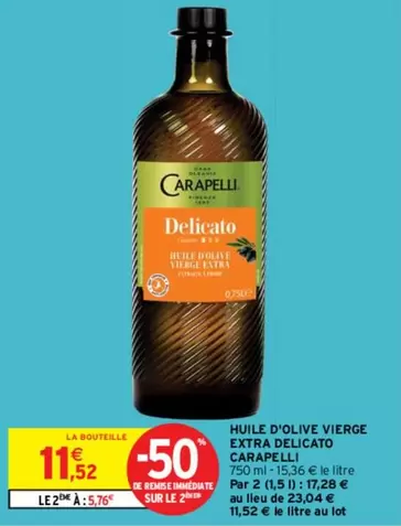 Carapelli - Huile D'olive Vierge Extra Delicato