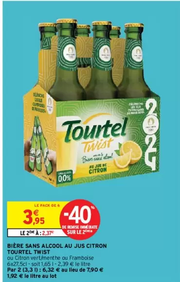 Tourtel Twist - Bière Sans Alcool Au Jus Citron