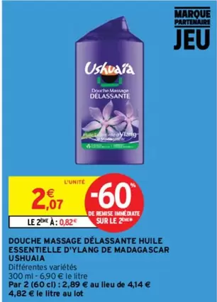 Ushuaia Douche Massage Délassante aux Huiles Essentielles : Détente et Bien-être