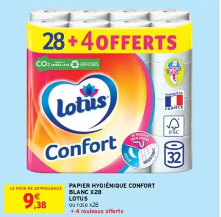 Lotus - Papier Hygiénique Confort Blanc X28