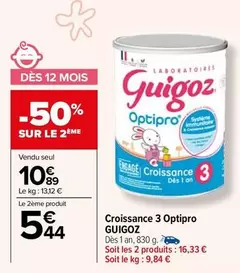 guigoz - croissance 3 optipro