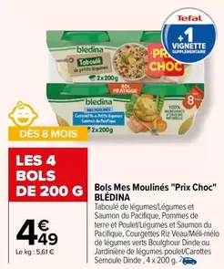 blédina - bols mes moulinés "prix choc"