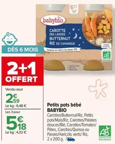 babybio - baby bio - petits pots bébé