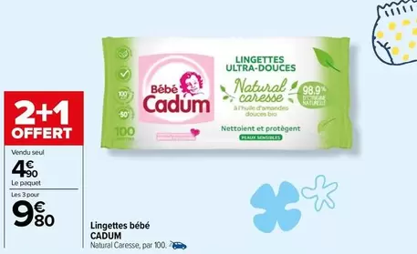 cadum - lingettes bébé