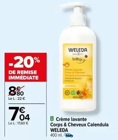 weleda - crème lavante corps & cheveux calendula