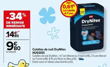 DryNites - Huggies - Culottes De Nuit Drynites