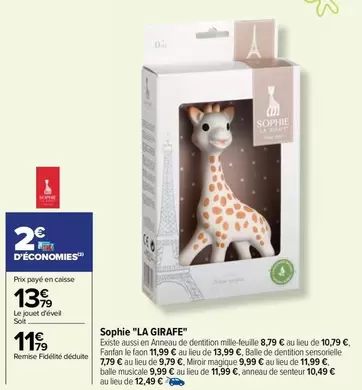 Sophie "la Girafe" offre à 11,79€ sur Carrefour Drive