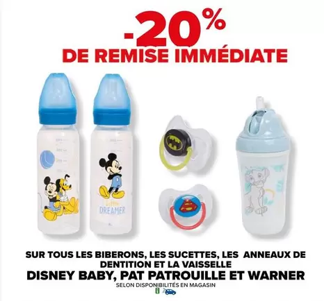 Disney Baby, Pat Patrouille et Warner : Biberons, Sucettes, Anneaux de Dentition et Vaisselle – Offres Immanquables!