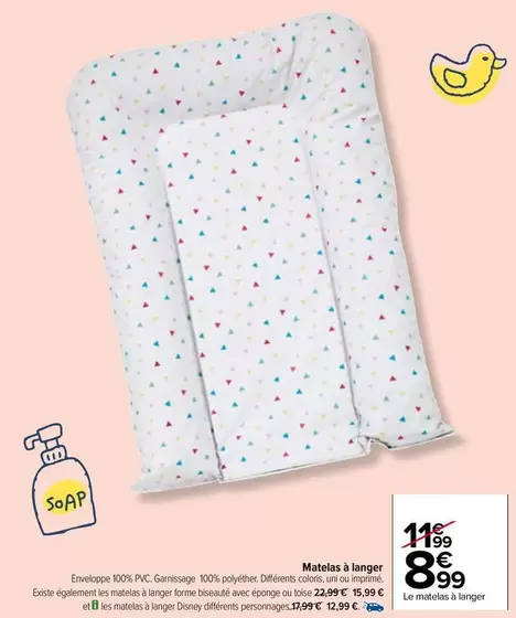 Disney - Soaf - Matelas À Langer offre à 8,99€ sur Carrefour Drive