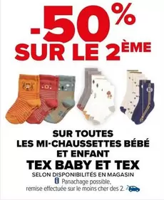 Tex - Mi-Chaussettes Bébé et Enfant : Confort et Style à Petit Prix