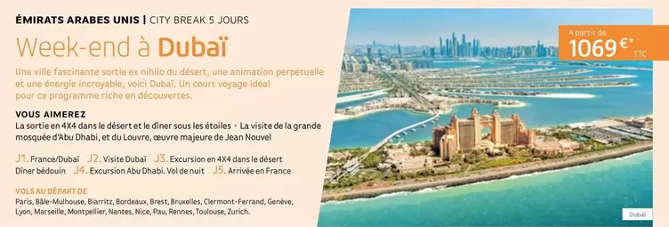 Week-end À Dubai offre à 1069€ sur Salaün Holidays