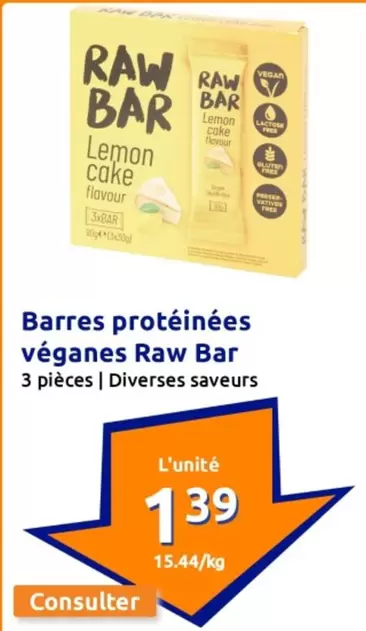 Raw Bar - Barres Protéinées Véganes