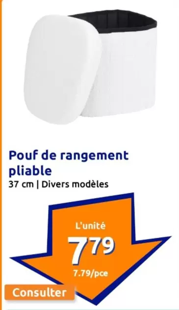 Pouf De Rangement Pliable