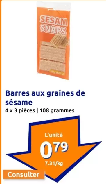 Sesam - Barres Aux Graines De Sésame