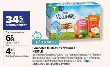 nestlé - compotes multi-fruits natures