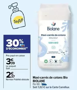 Biolane - Maxi-carrés De Cotons Bio