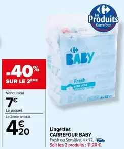 Carrefour - Lingettes Baby