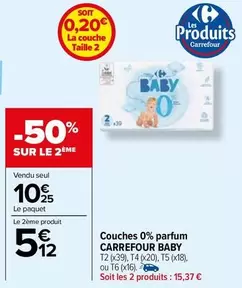 carrefour - couches 0% parfum