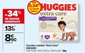 huggies - couches culottes "extra care"