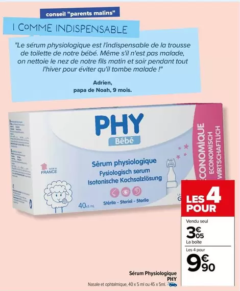 Phy Bébé - Sérum Physiologique