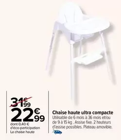 chaise haute ultra compacte