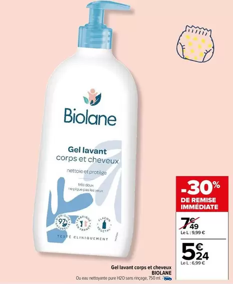 biolane - gel lavant corps et cheveux