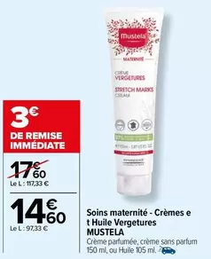 Mustela - Crèmes et Huile Vergetures : Soins Maternité pour une peau douce et protégée