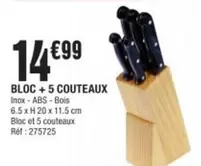 Bloc + 5 Couteaux