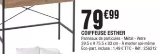 Coiffeuse Esther offre à 79,99€ sur La Foir'Fouille